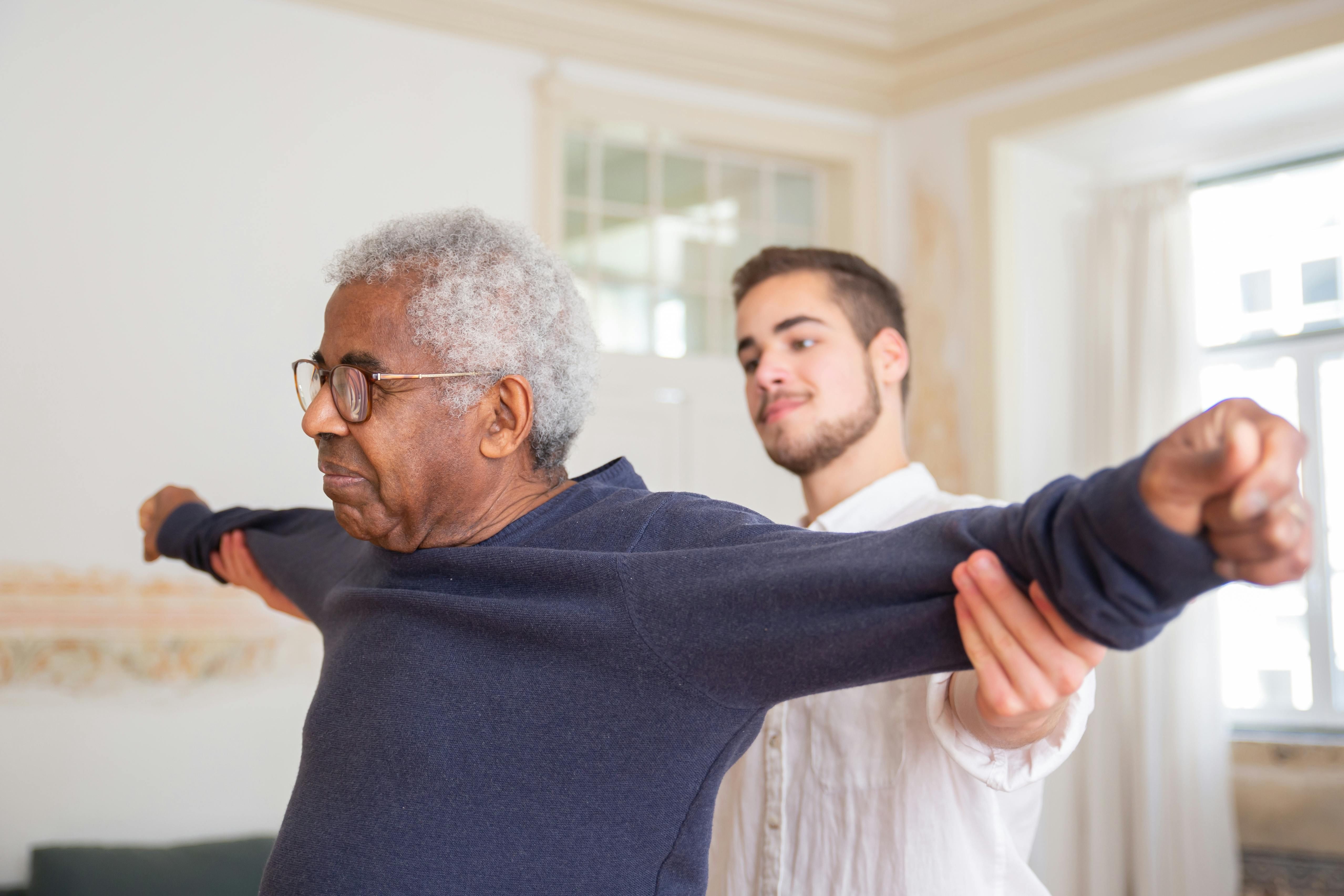 Resident in physical therapy session at The Waters of Rising Sun